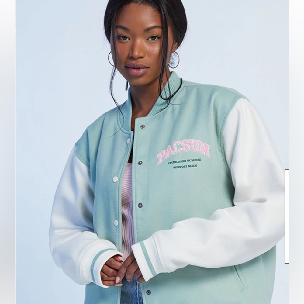 PACSUN OVERSIZED VARSITY JACKET
